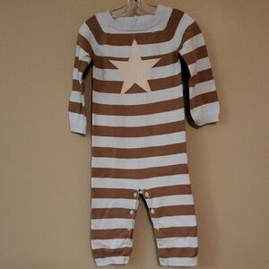 Baby B'gosh striped footless romper/footie